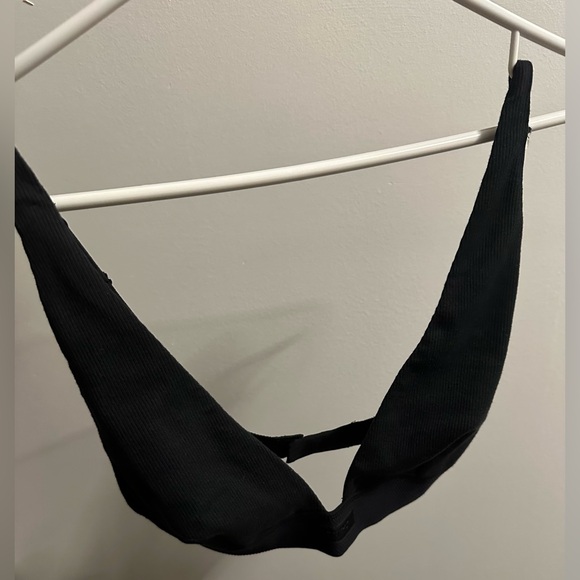 SKIM black rib cotton plunge bralette - Picture 4 of 6